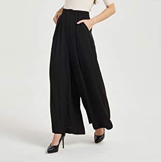 High waisted, wide leg pants