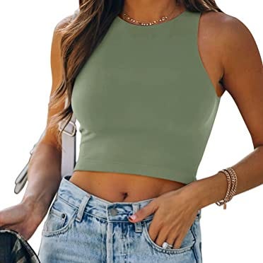 Racerback Cropped Tank Racerback Cropped Tank
