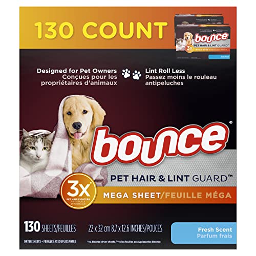 Pet Hair and Lint Guard Mega Dryer Sheets 