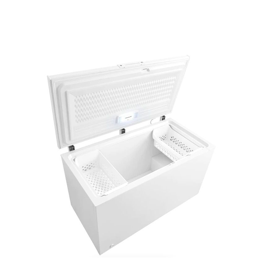 Chest Freezer Small Deep Freezer Black 3.5 Cu.Ft Free-Standing Top Door  Freezer Adjustable 7 Thermostat and Removable Basket Open Garage Basement
