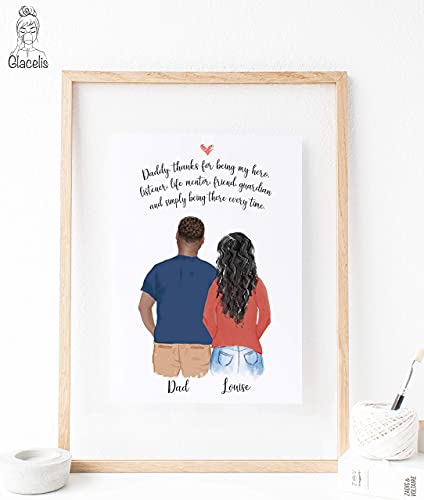 Personalized Daughter and Dad Wall Art