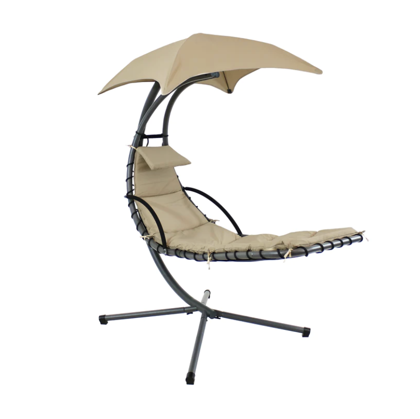 Floating Chaise Lounge Chair with Umbrella