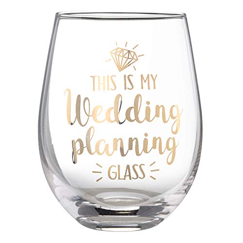 Wedding Planning Stemless Wine Glass