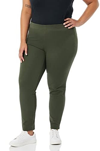 A New Day Women's Pants High Rise Skinny Ankle Olive Bi-stretch