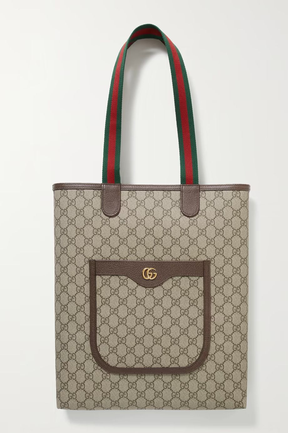 上班包款推薦：Gucci GG Logo圖樣帆布塗層皮革托特包