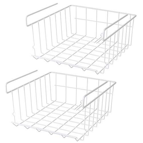 Under Shelf Basket, 2-Pack Under Cabinet Hanging Storage Wire
