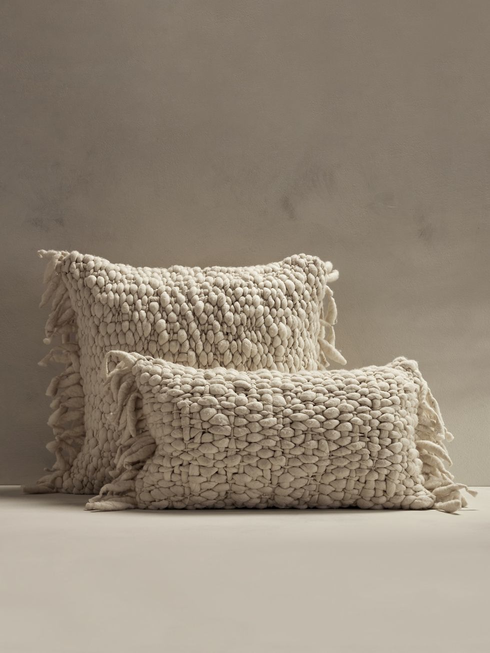 Hand-Carded Merino Pillow