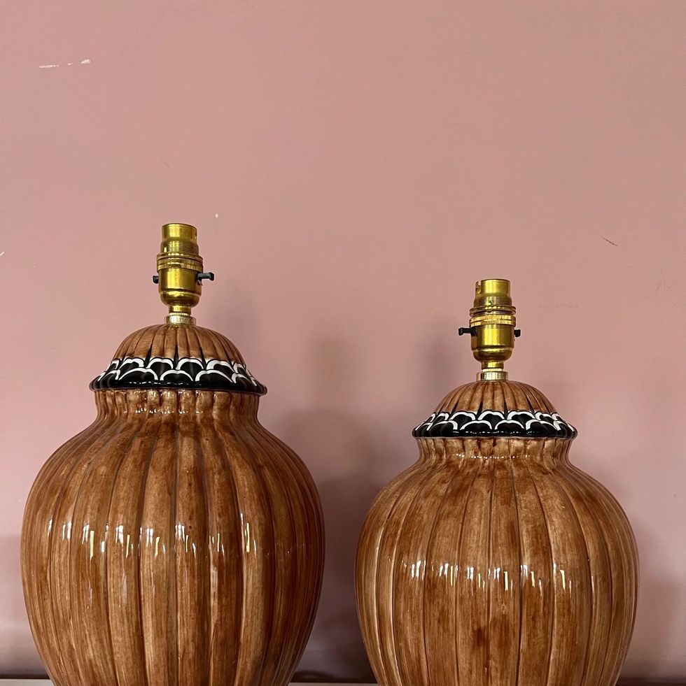 Pair of Italian non matching lamps c.1970