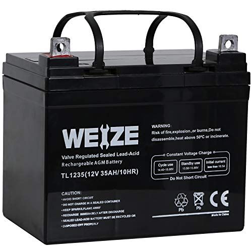 Weize 12V 100AH 100 Amp Hour Sealed AGM Deep Cycle SLA Battery
