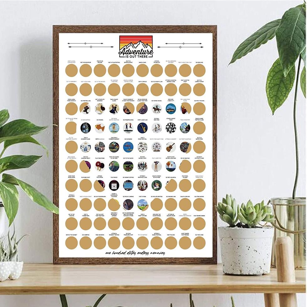 100 Dates Scratch Off Poster