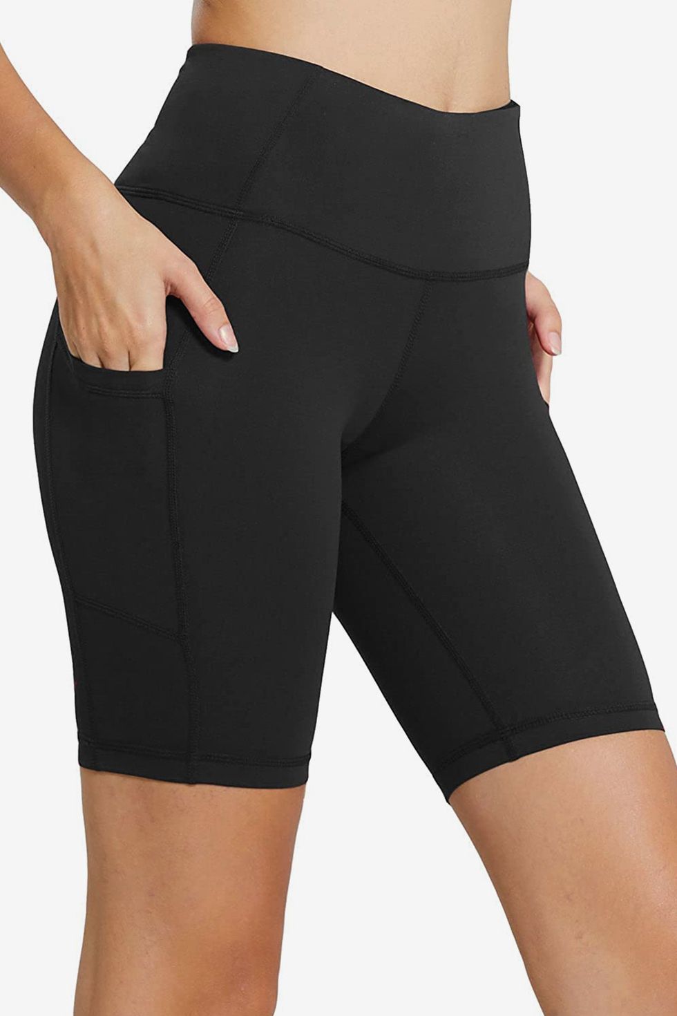 Women Stretch Biker Bike Shorts Outdoor Cycling Elastic Polyester High  Waist Tight Shorts Pants Workout Spandex Leggings Knee Length Short Pants