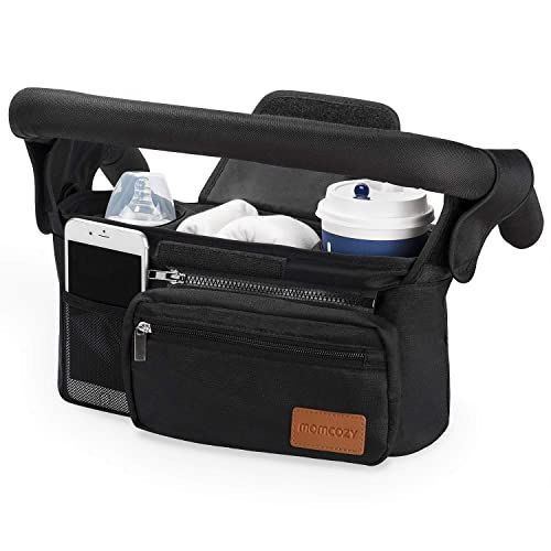 Momcozy Universal Stroller Organizer with Insulated Cup Holder 