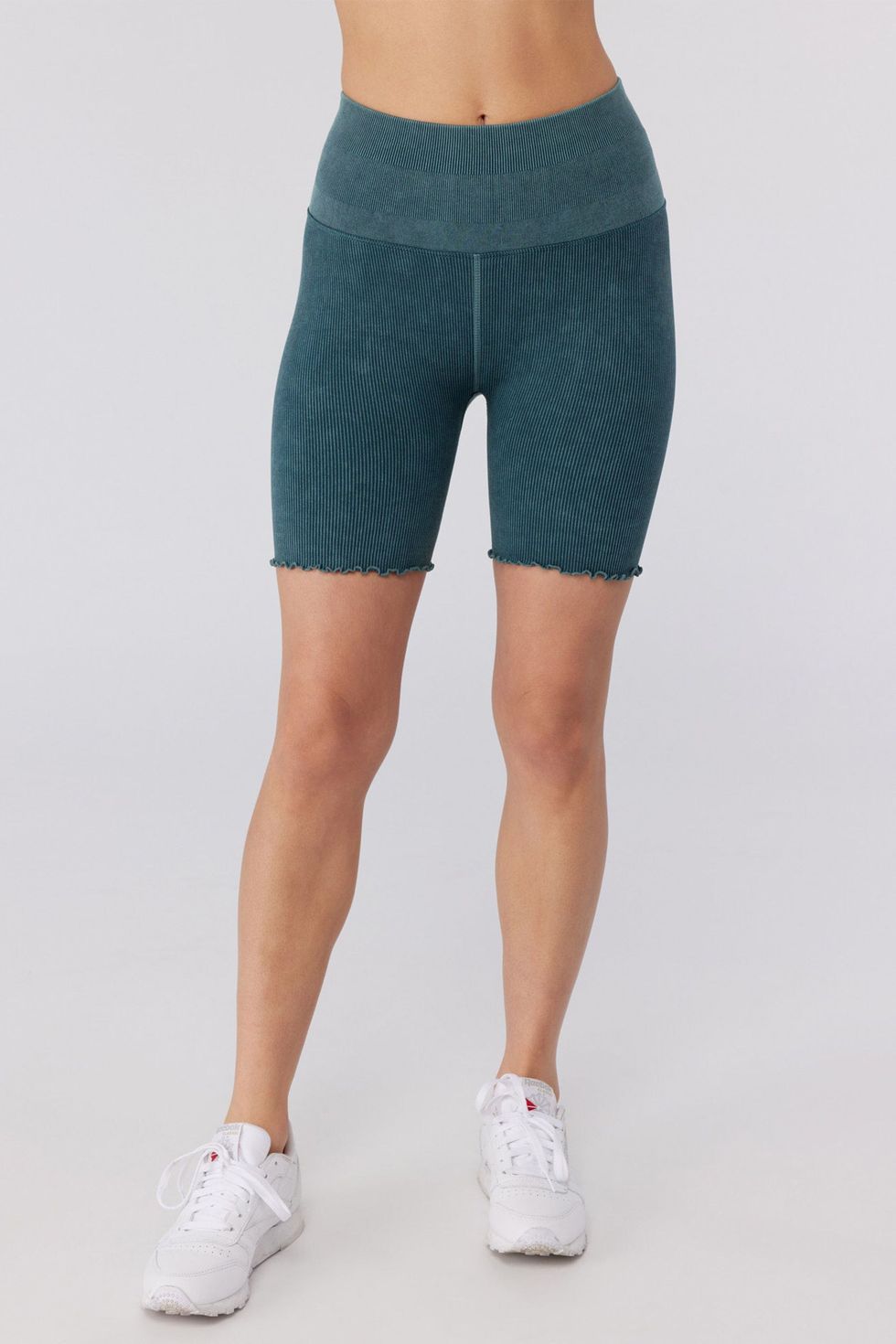 Grey Seamless Top And Bike Shorts Activewear Set