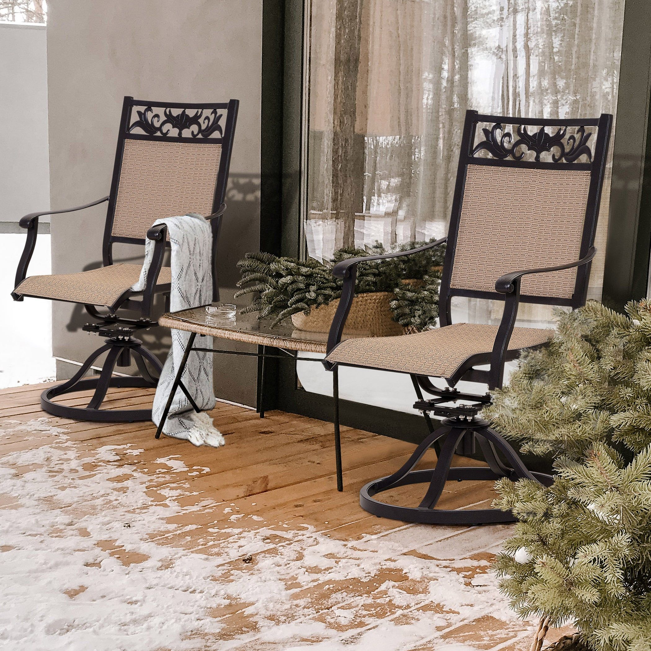 Lowes wrought iron 2024 patio chairs