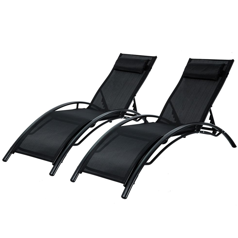 Frame Stationary Chaise Lounge Chairs