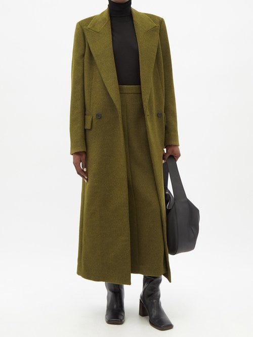 Jaka Oversized Wool-Blend Felt Coat