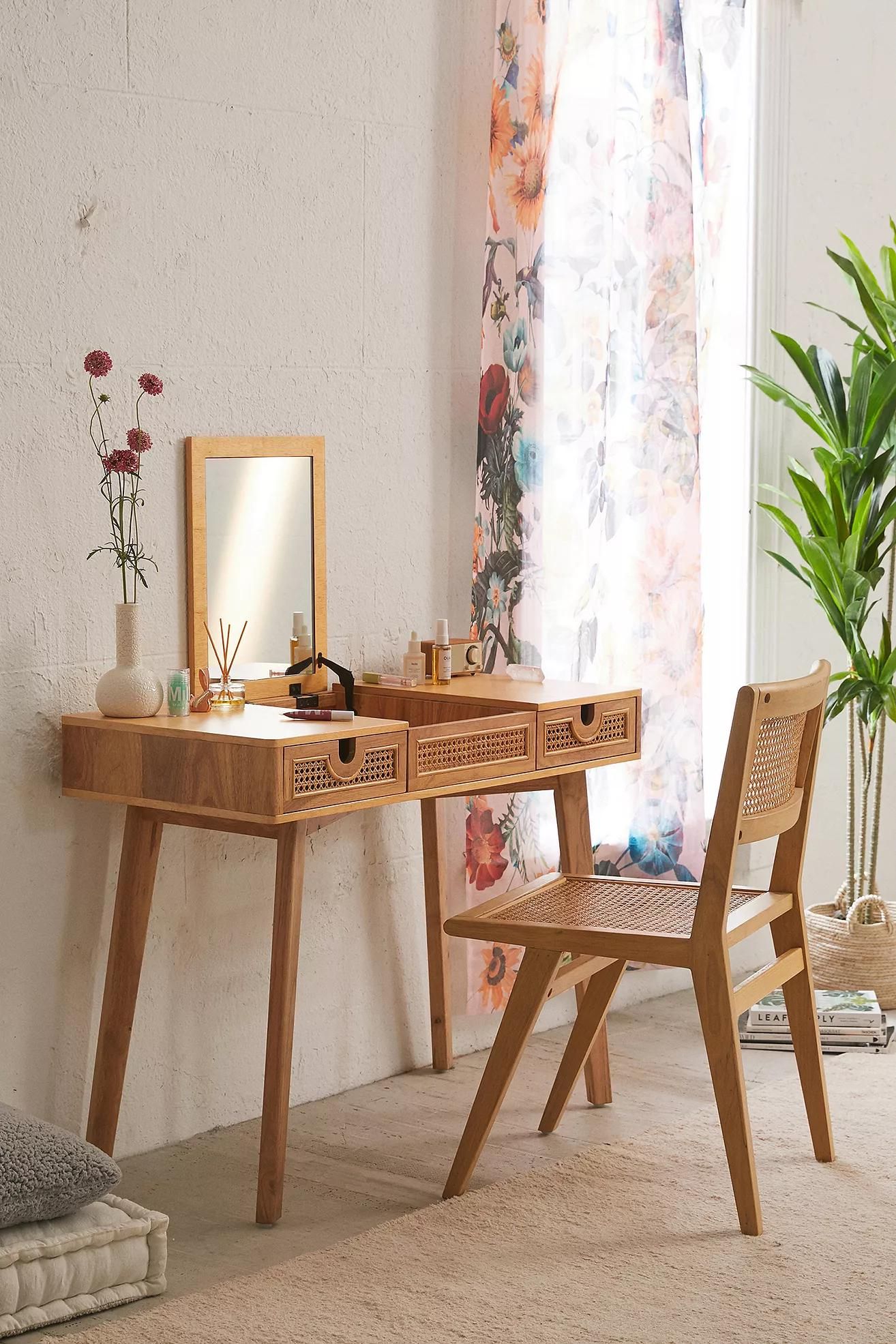 Buy Taryn Engineered wood Dressing Table with Storage Cabinet and Drawers  (Exotic Teak Finish) Online in India at Best Price - Modern Dressing Tables  - Bedroom Furniture - - Furniture - Wooden Street Product