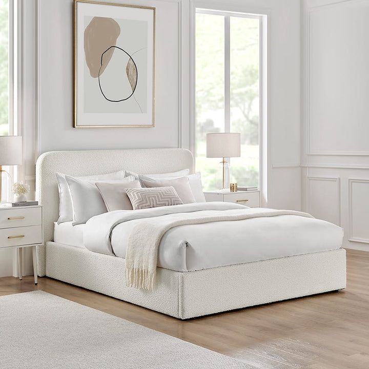 White ottoman double 2024 bed frame