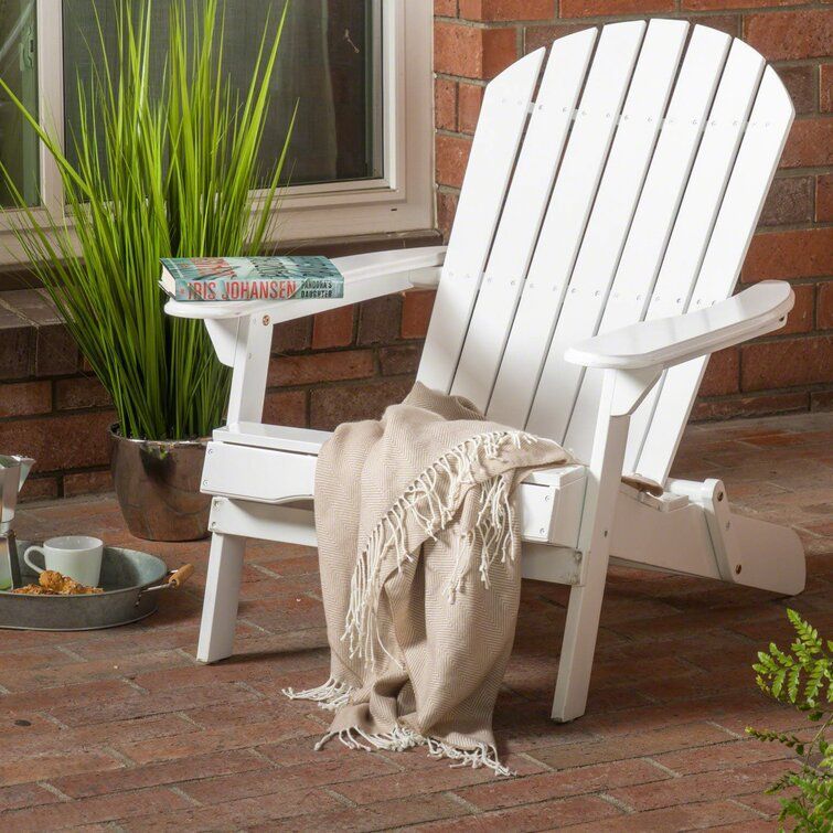 Solid Wood Folding Adirondack Chair