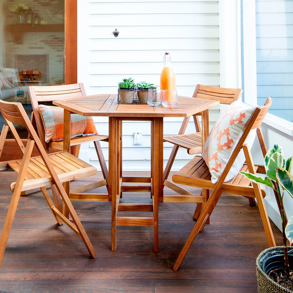 Hexagon Four-Person Outdoor Dining Set Hexagon Four-Person Outdoor Dining Set