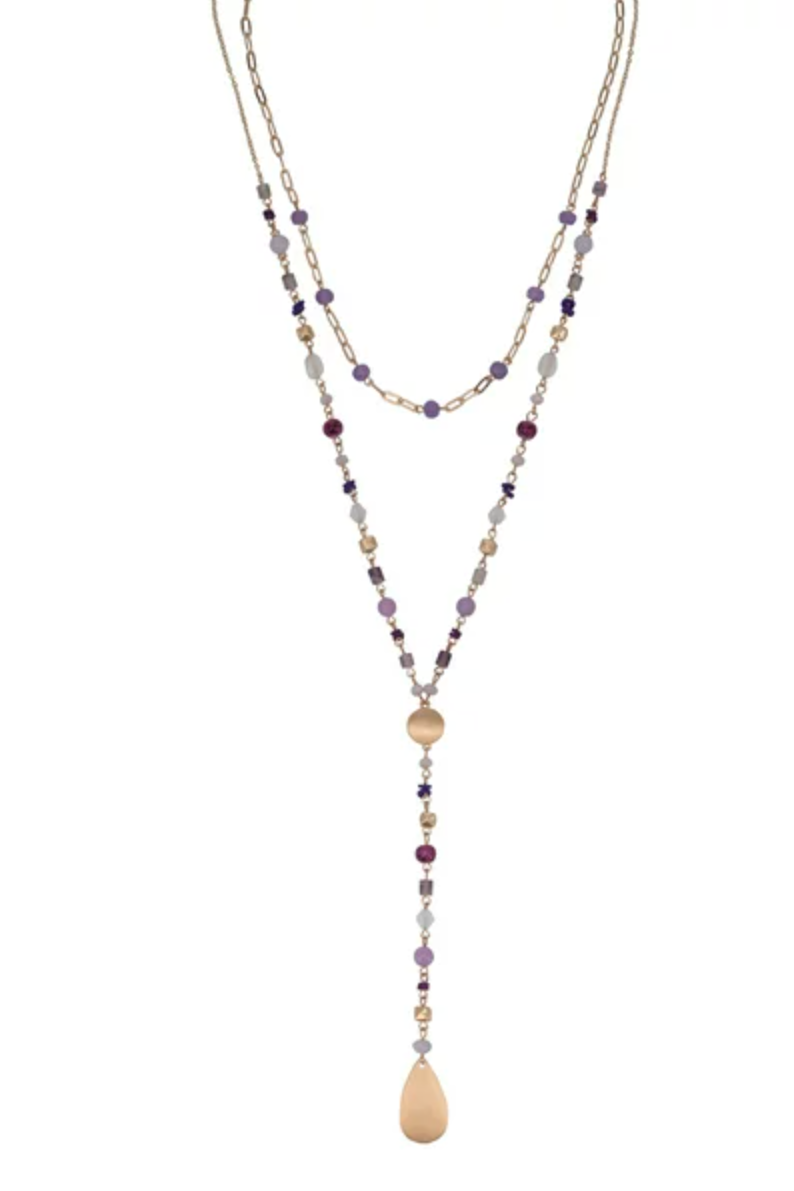 The Pioneer Woman Gold-Tone Beaded Y-Necklace Set