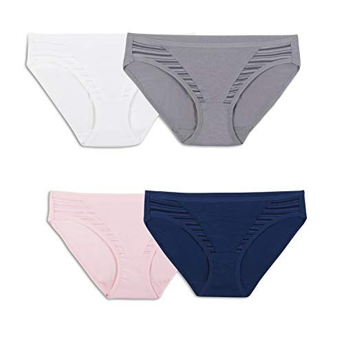 Hanes Women's High-Cut Cotton Brief Underwear, Moisture