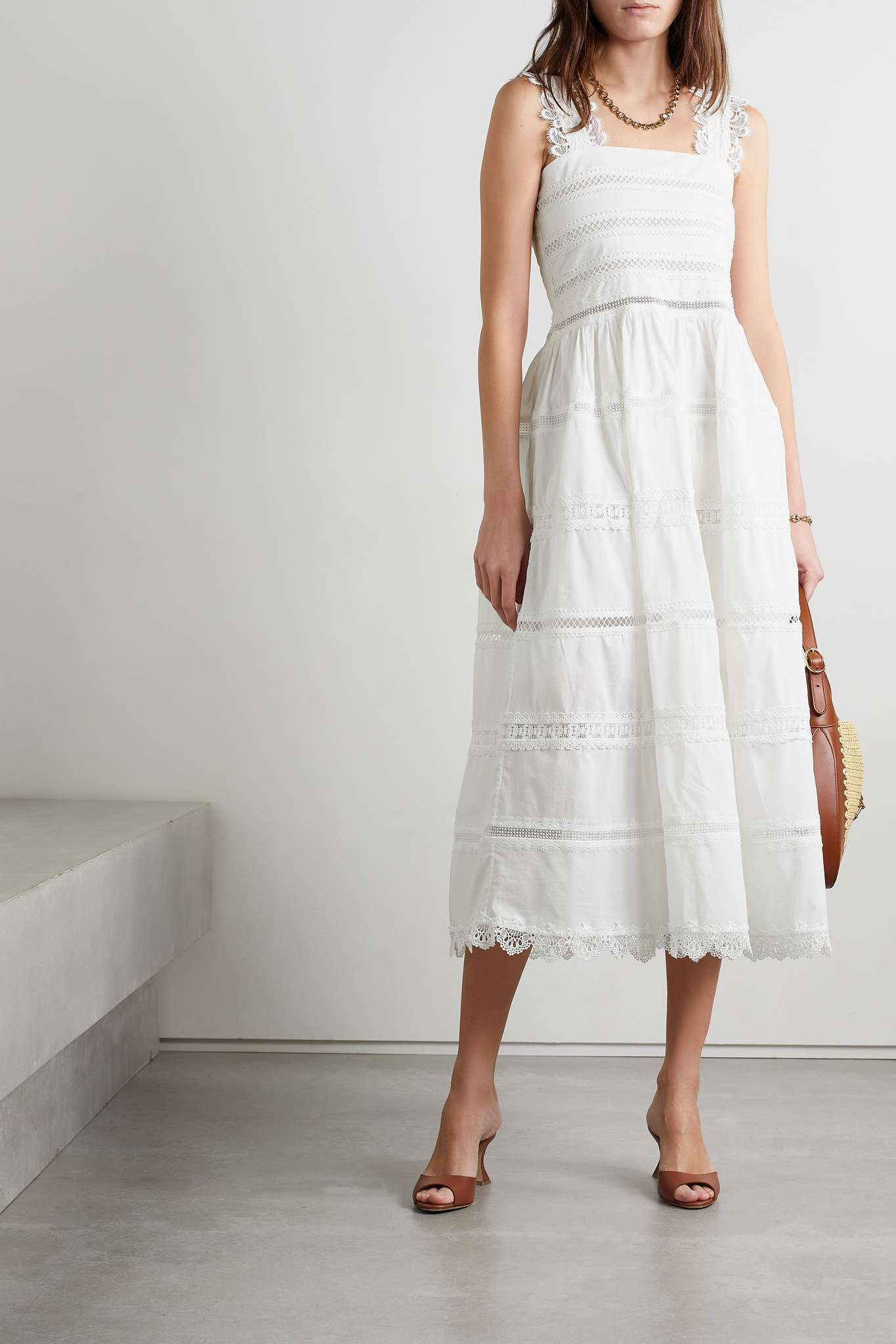 White summer 2024 midi dresses uk