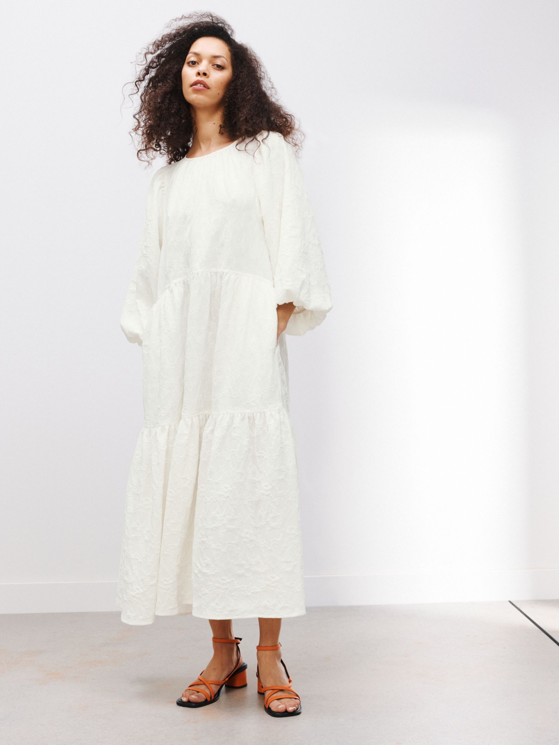 White cheesecloth outlet dress uk