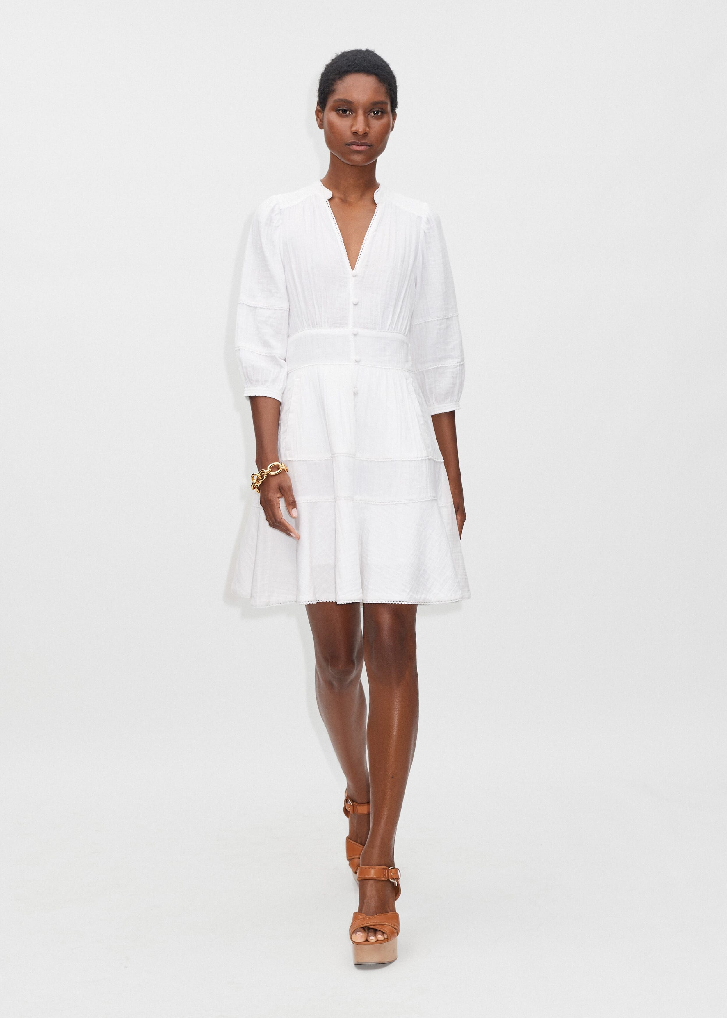 Fit flare white clearance dress