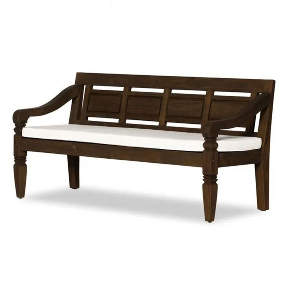 Foles Brown Wooden Outdoor Bench