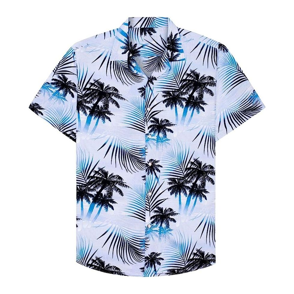 Florida Originals Blue and White Hawaiian Shirt
