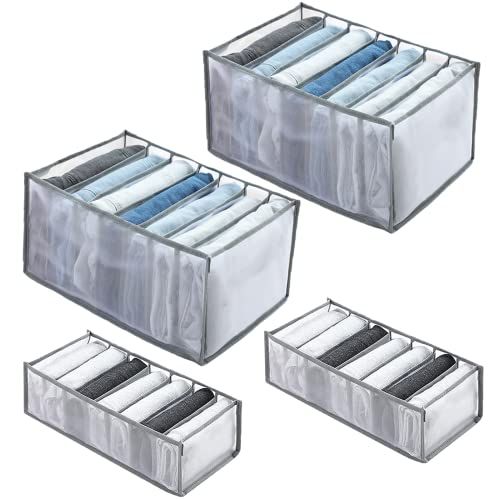 4Pcs Acrylic Drawer Dividers Organizers Clear Adjustable Drawer