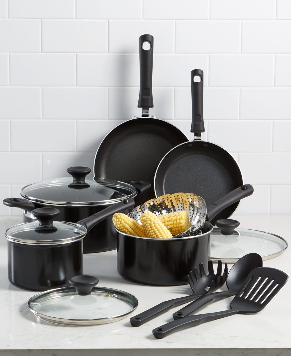 Black & Gold Constellation 12-Piece Nonstick Cookware Set