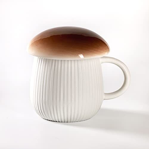 Mushroom Lid Ceramic Coffee Mug 