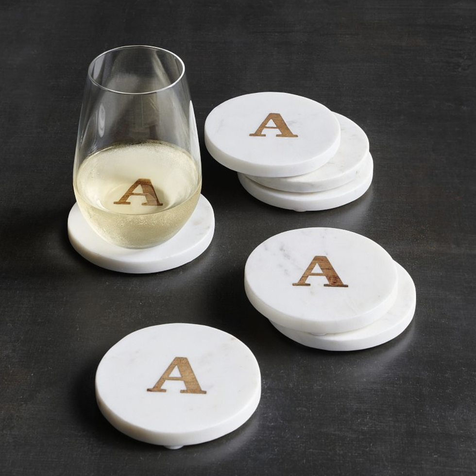 Alphabet Marble & Wood Coasters
