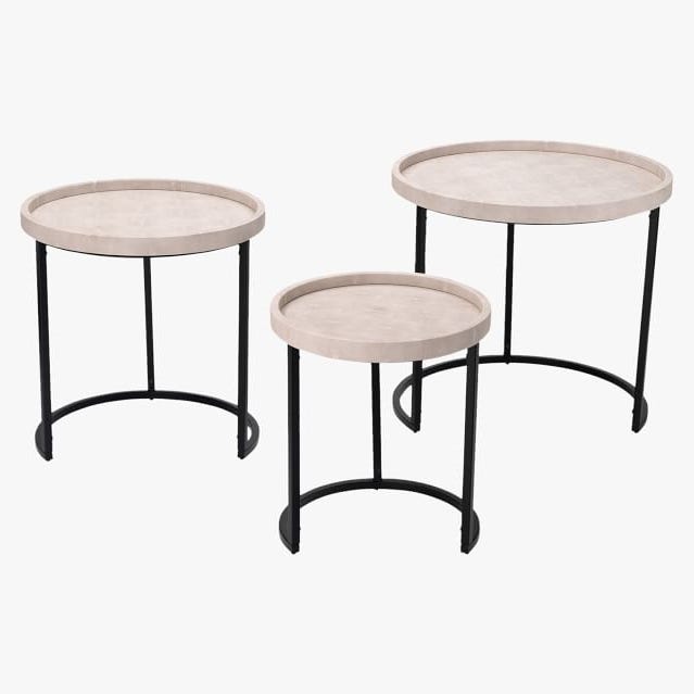 Round Accent Tables (Set of 3)