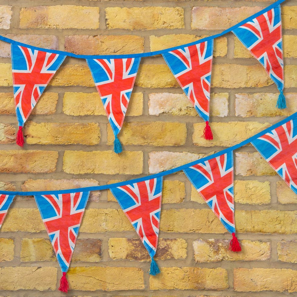 Royal Union Jack Flag Organic Fabric Bunting - 3m
