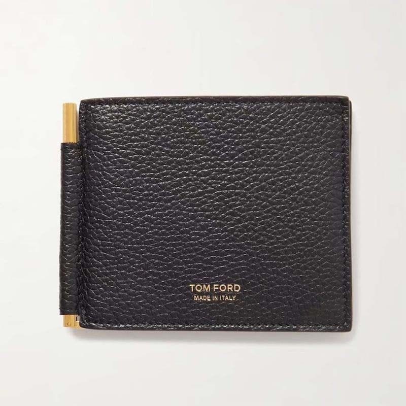 TOM FORD Leather Money Clip Wallet | Harrods US