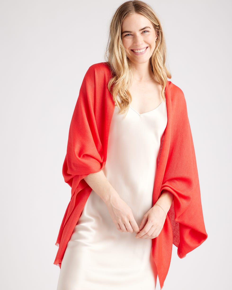 Featherweight Cashmere Silk Frayed Edge Scarf Featherweight Cashmere Silk Frayed Edge Scarf
