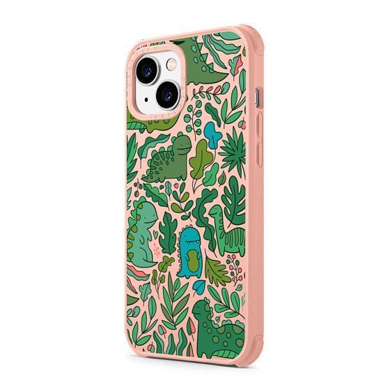 iPhone 14 Funny Green Dinos Case