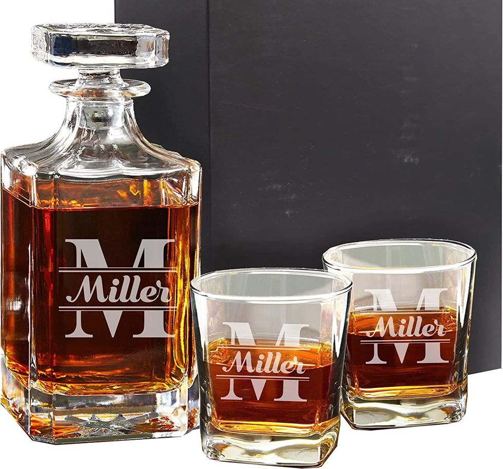 Personalized Whiskey Glass & Decanter Set