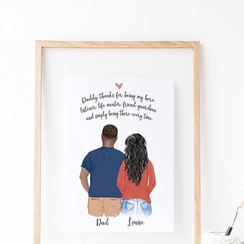 Personalized Daughter and Dad Wall Art