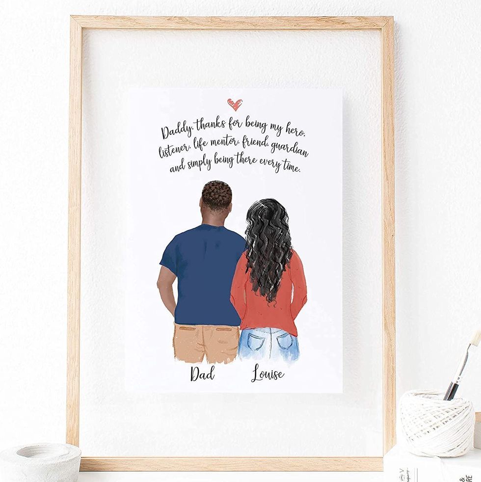 Personalized Daughter and Dad Wall Art