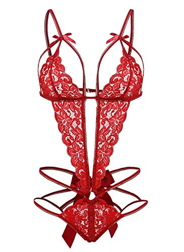 Teddy Lingerie One Piece Strappy Deep V Lace Cutout Bodysuit Teddy Lingerie One Piece Strappy Deep V Lace Cutout Bodysuit