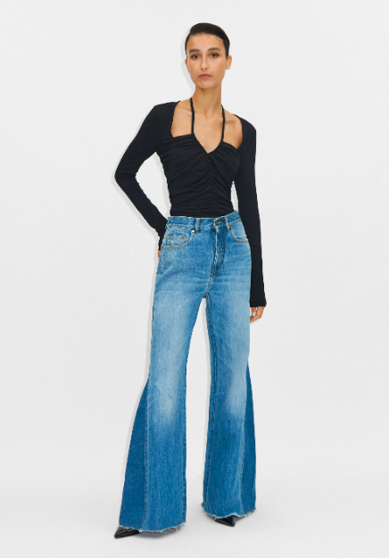 Short Length Split Seam Flare Jean