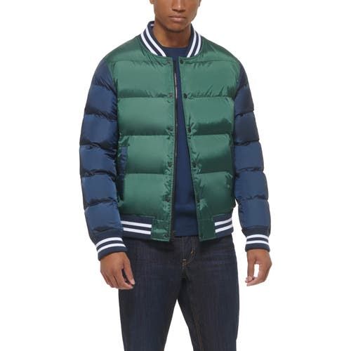 Quilted Varsity Bomber Jacket 