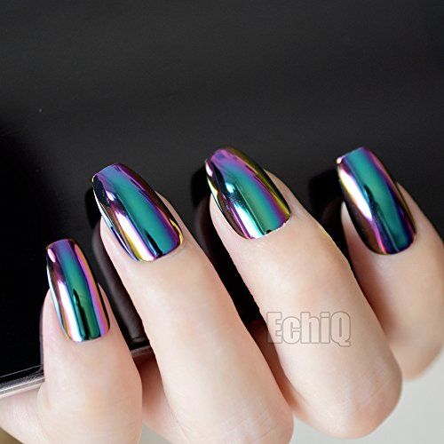 Super Holographic Coffin Nails