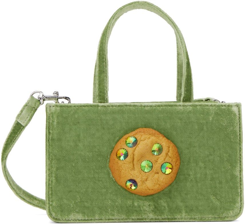 Green Small Jeweled Cookie Bag