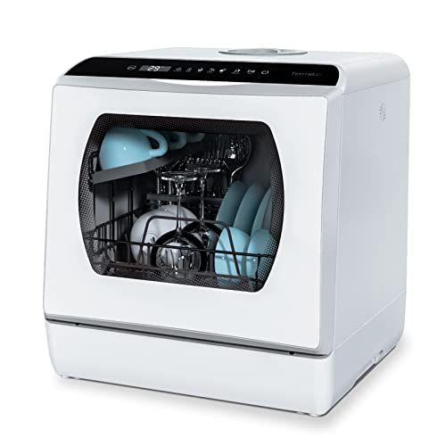  Portable Countertop Dishwasher, 6-Liter Compact Mini