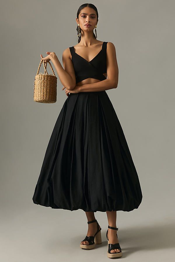 Berrylush Women Black Floral Print Layered Slip-On Mini Skirt